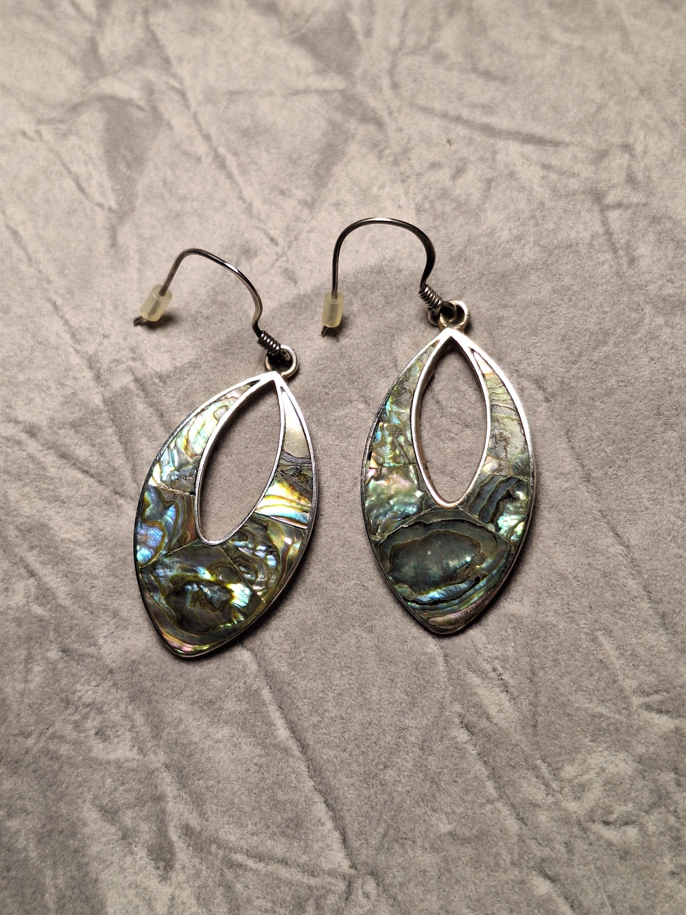 Alpaca Mexico Abalone Teardrop Drop Earrings